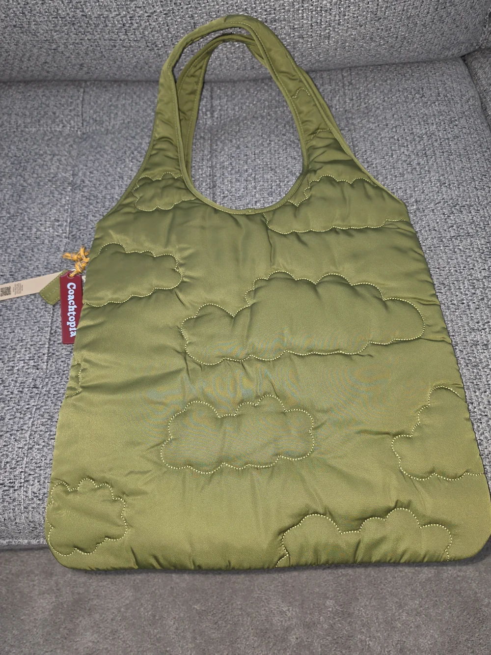 Coach Coachtopia Olive Quilted Cloud Tote - Picture 2 of 6